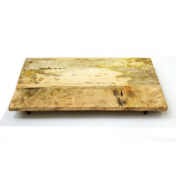 Deska dekoracyjna z drewna mango Patera na nóżkach 45cm